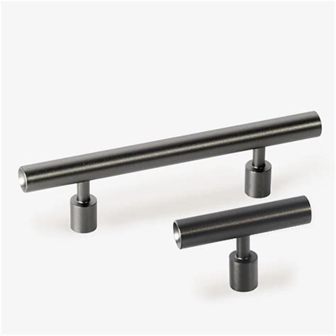 cabinet pulls lewis dolin black stainless steel|7″ Black Stainless Steel Round Bar Pull – Lew's Hardware.